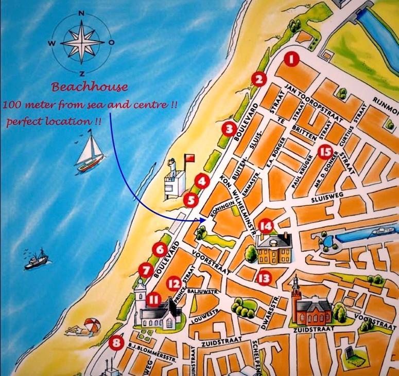 Beachhouse Anna, 1 Minute Walk To The Beach And Centre Of Katwijk, Free Private Parking Next To The House ! Katwijk aan Zee Bagian luar foto